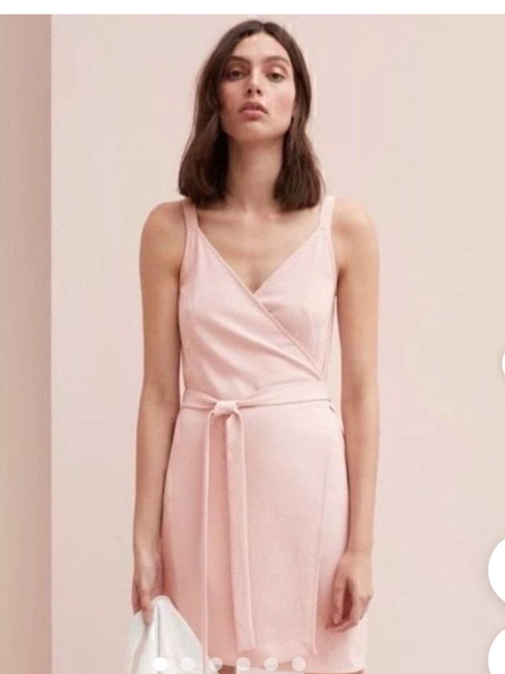 Everlane Blush Wrap Mini Dress 00